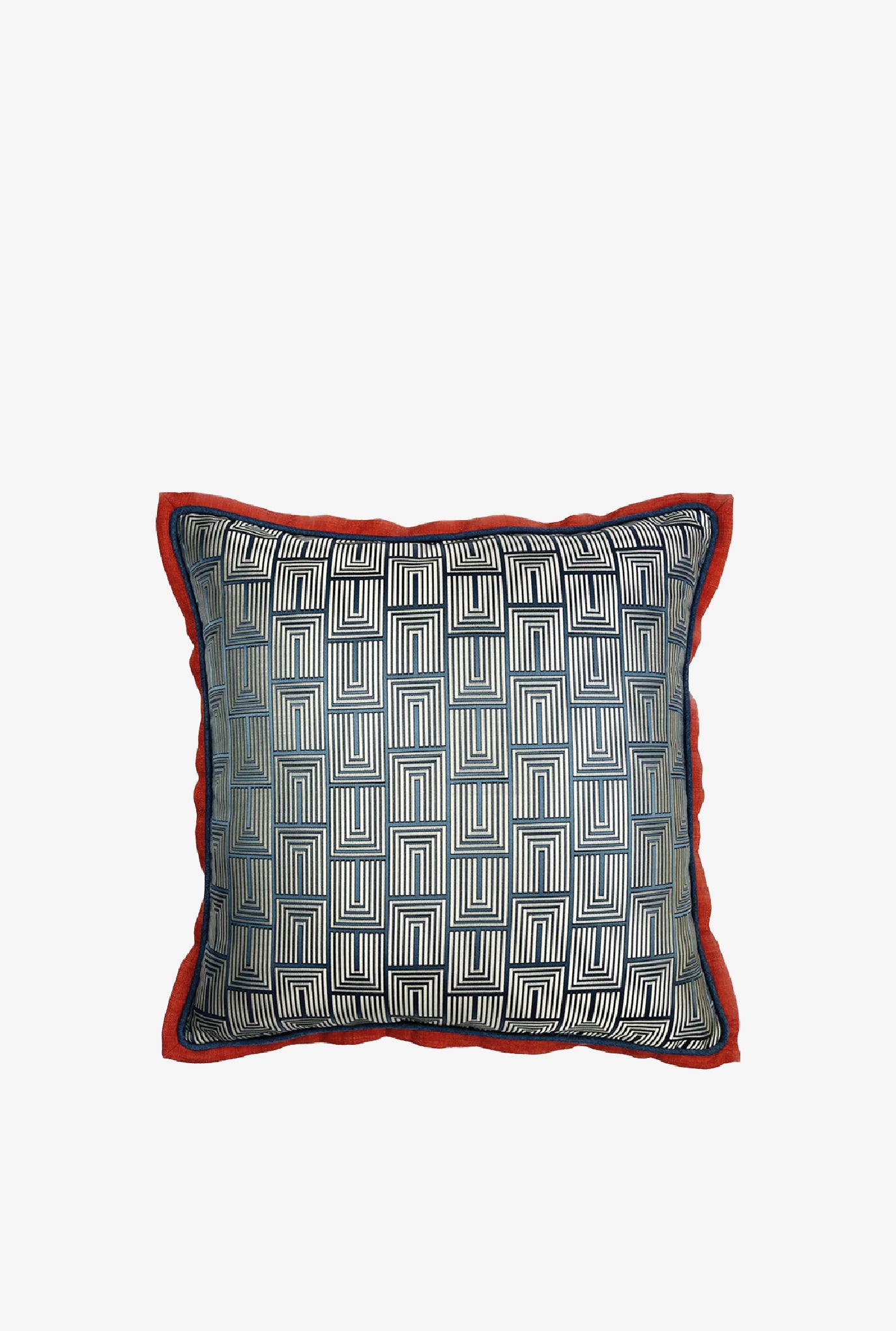 Fitilli Biyeli Geometrik Desenli Yastık